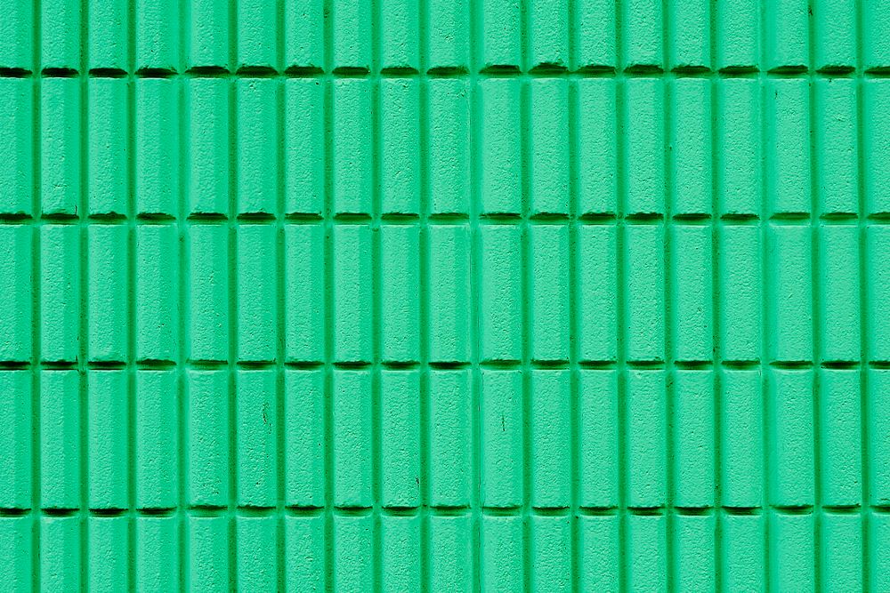 Neon green brick textured wallpaper