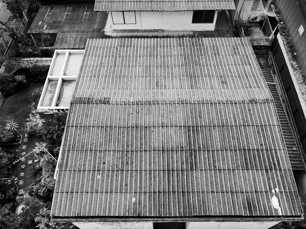 Roof of a house from above