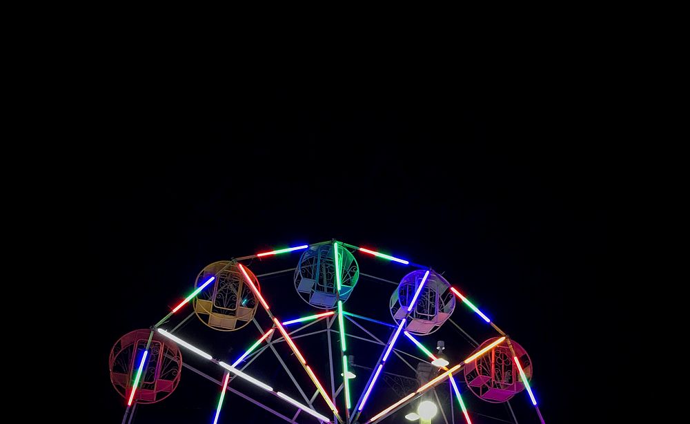 Colorful ferris wheel at a carnival