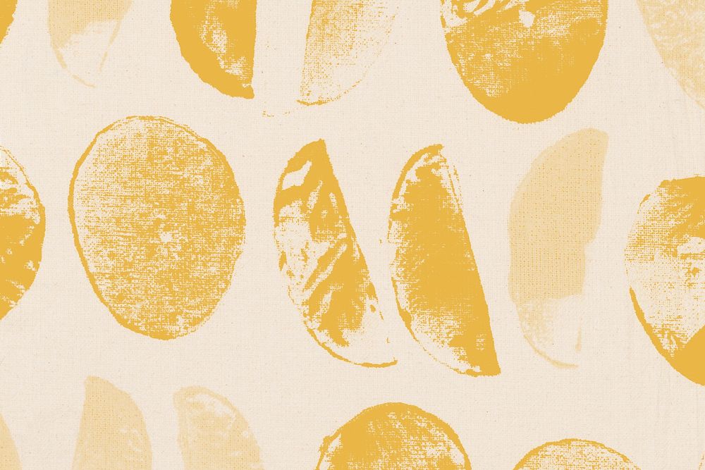 Yellow circle pattern background handmade prints