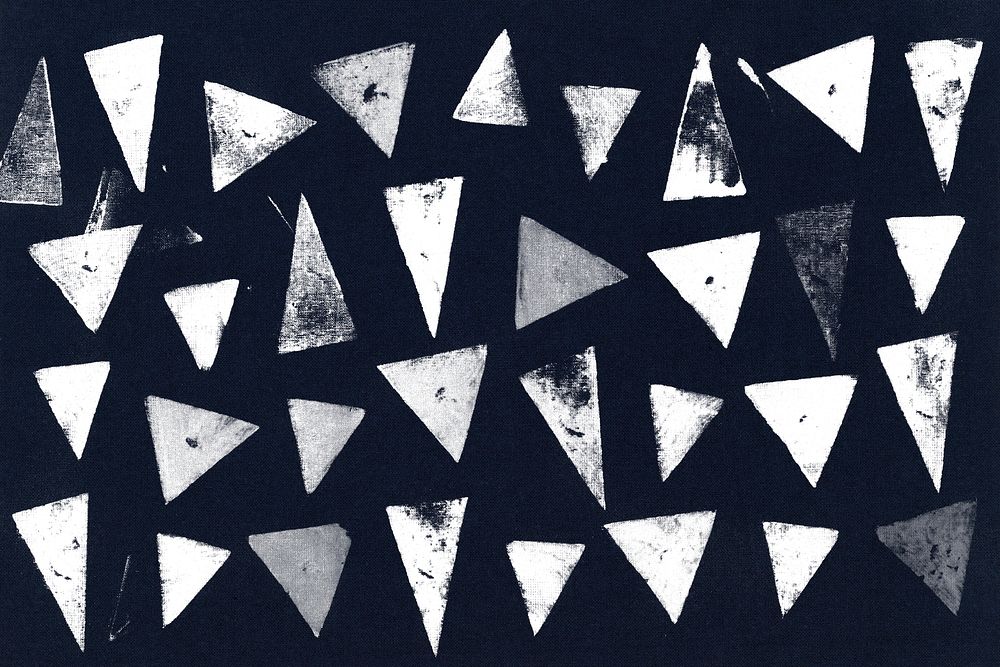 Blue triangle pattern background psd block prints
