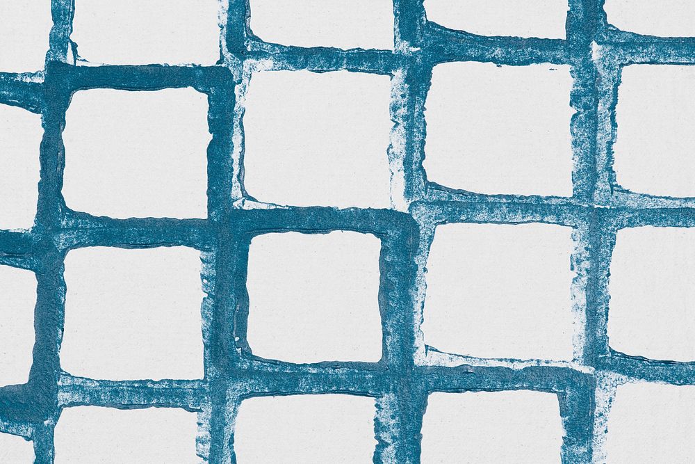 Blue grid pattern background handmade prints