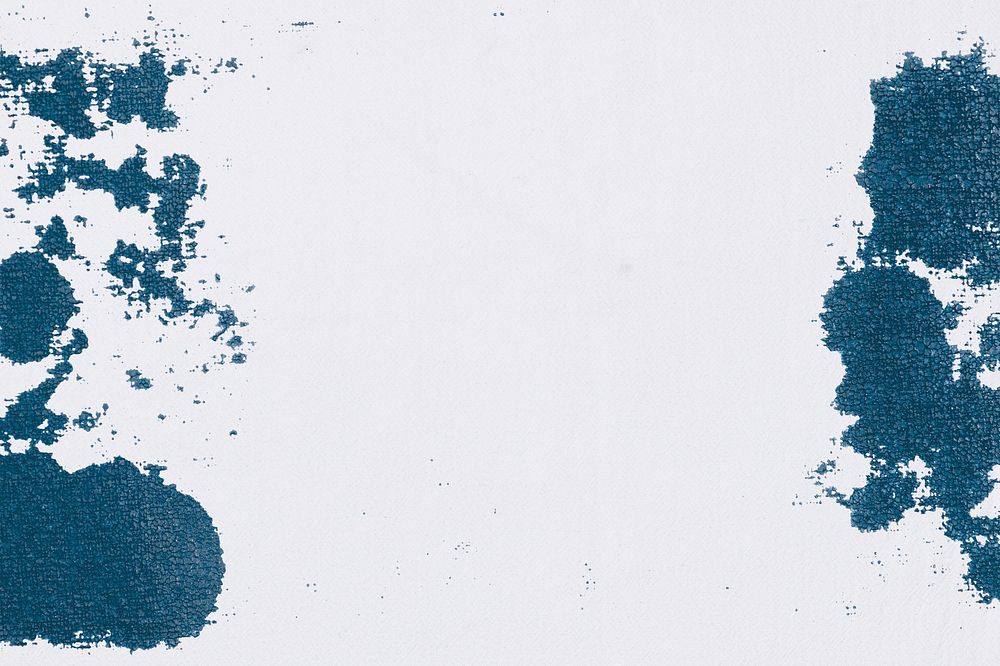 Gray border background psd with blue fabric stain