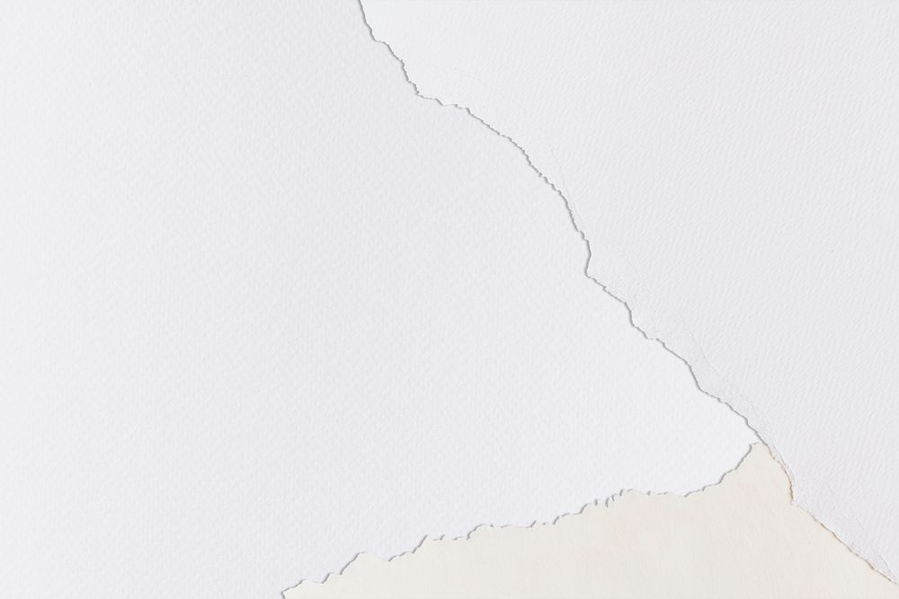 Ripped paper background mockup psd in white handmade craft