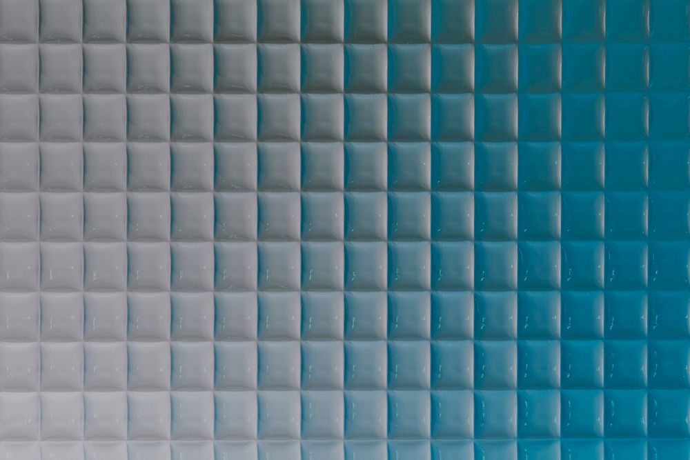 Blue product backdrop with patterned glass