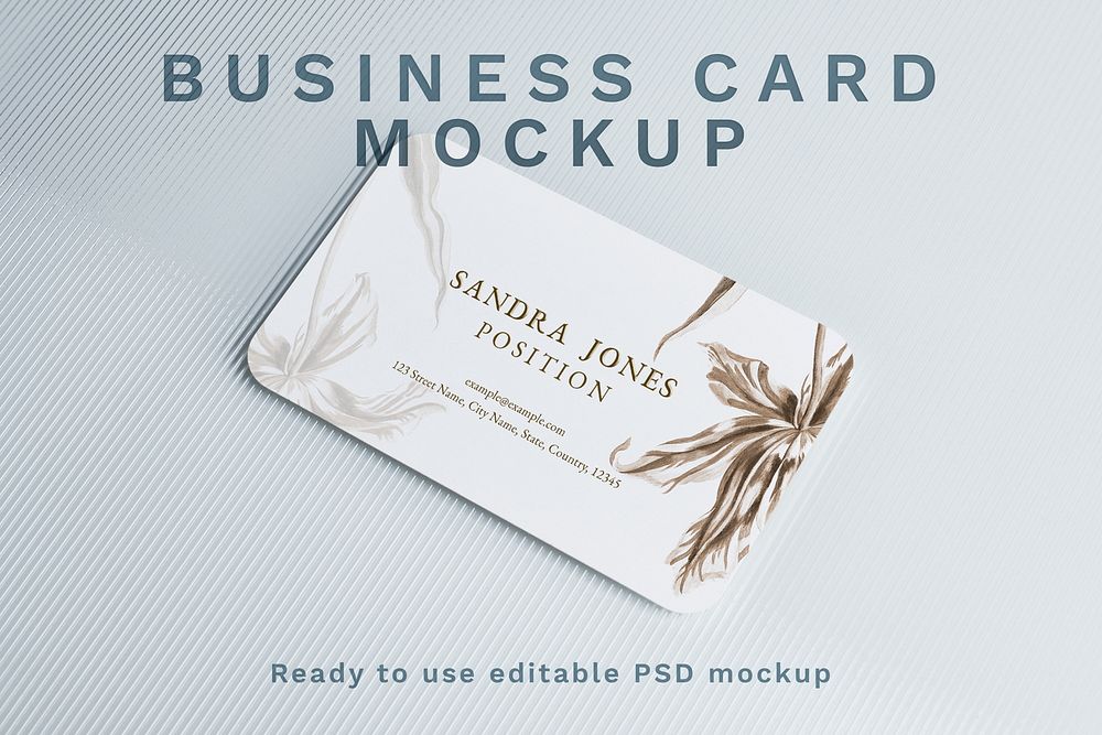 Aesthetic business card mockup psd corporate identity