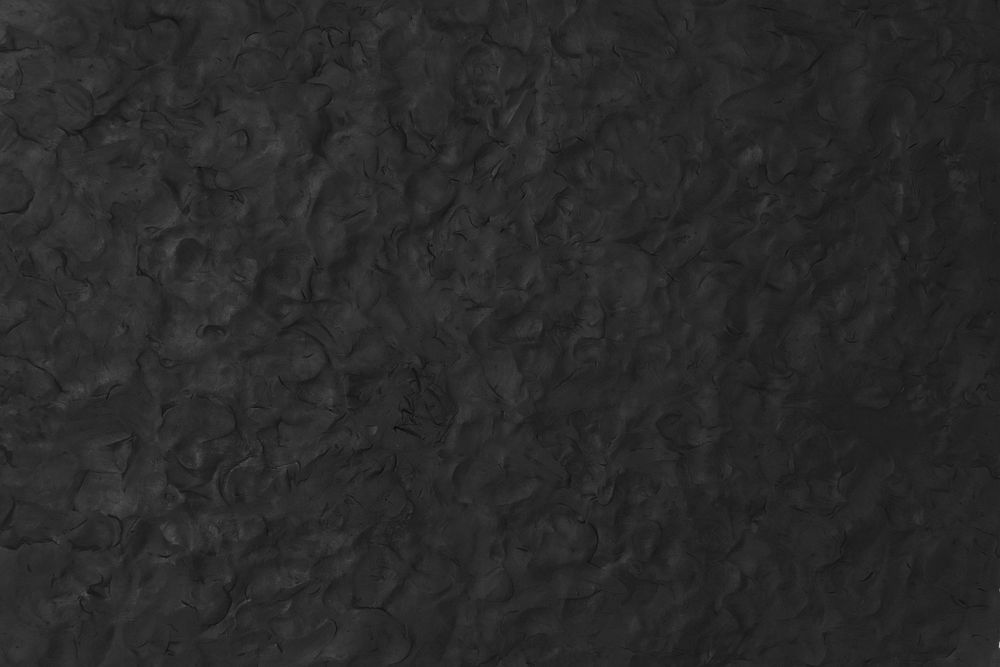 Black clay textured background in abstract DIY creative art minimal style