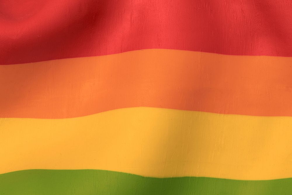 LGBTQ+ rainbow flag background in DIY plasticine clay texture
