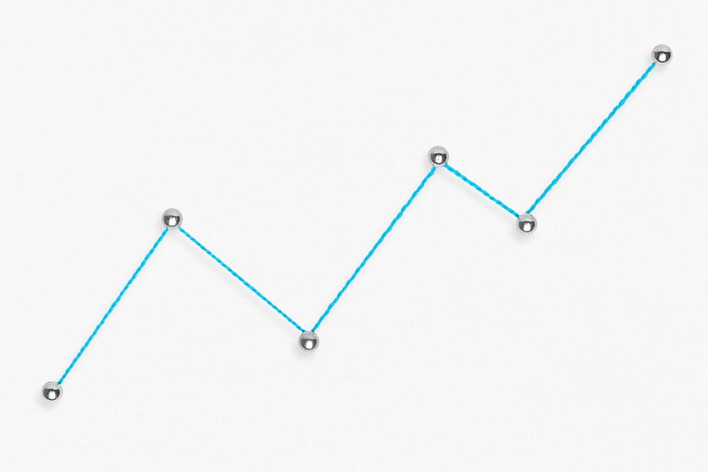 Business graph psd, growth trend in stock market