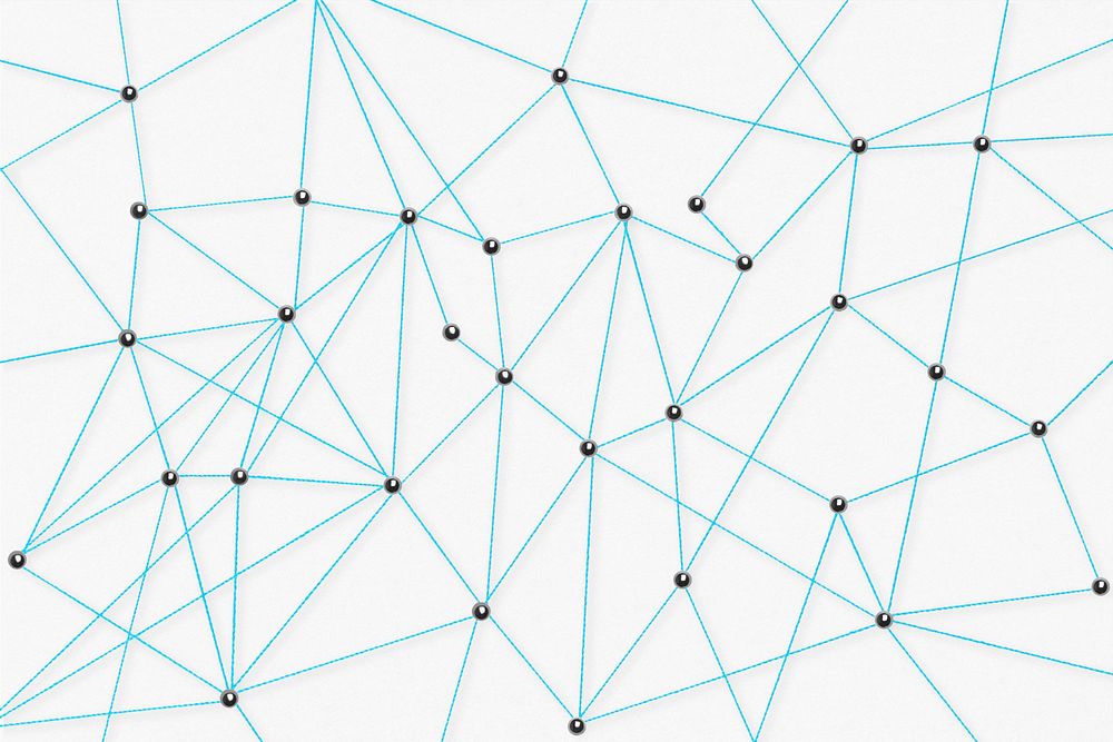 Business network background, connecting dots, technology design psd