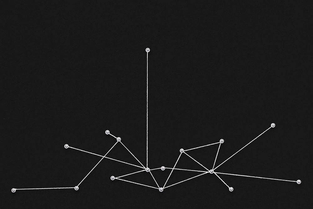 Business network background, connecting dots, technology design psd