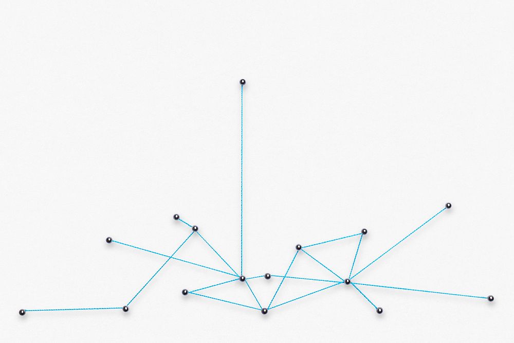 Connecting dots background, network and communication design psd