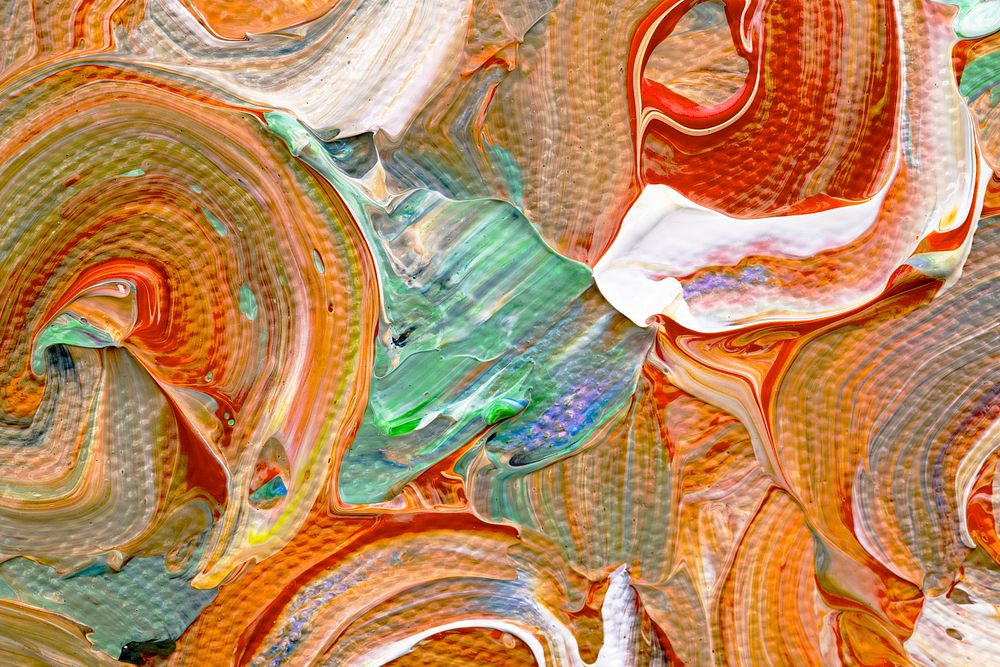 Orange paint textured background abstract handmade experimental art