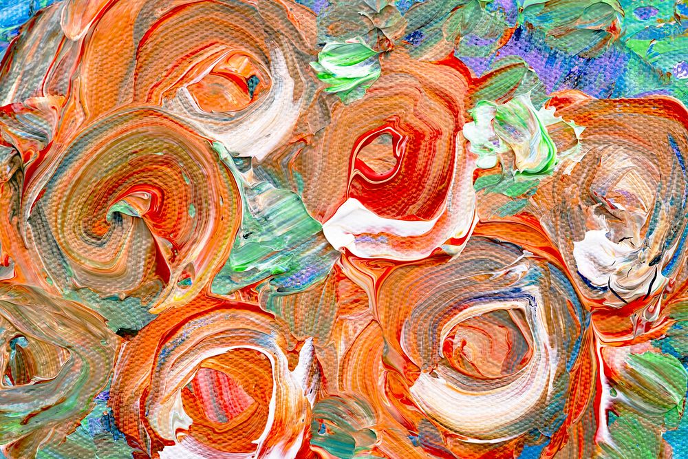 Orange paint textured background abstract handmade experimental art