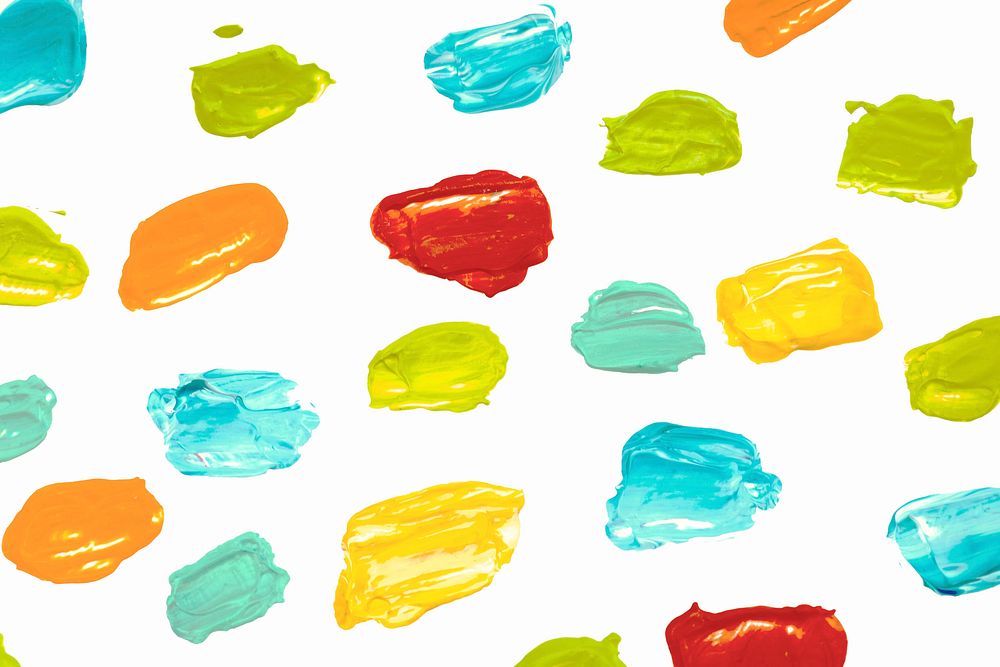 Paint smear textured background in colorful pattern for kids