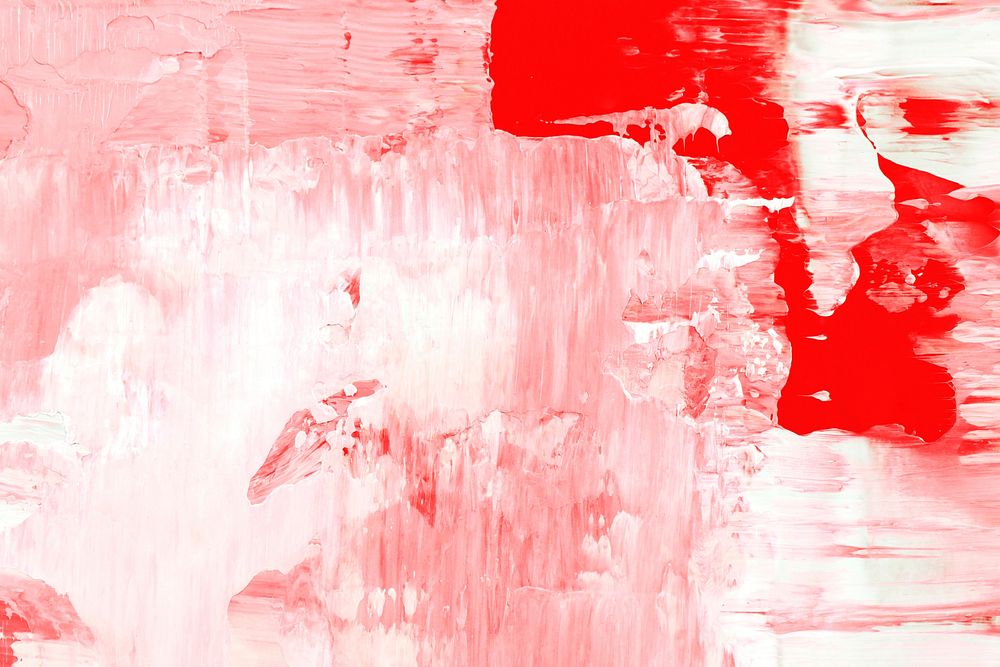 Textured paint background wallpaper in red acrylic paint