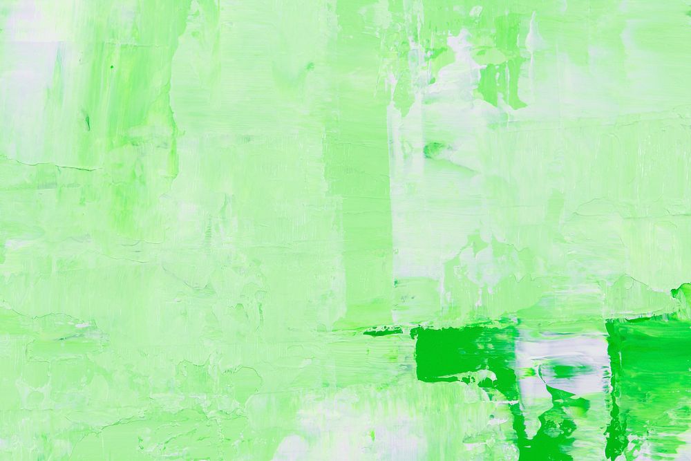 Textured paint background wallpaper in green acrylic paint
