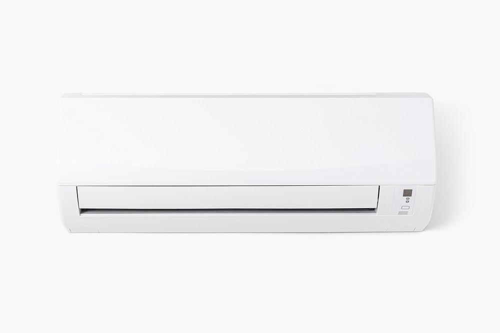 Air conditioner mockup psd in white