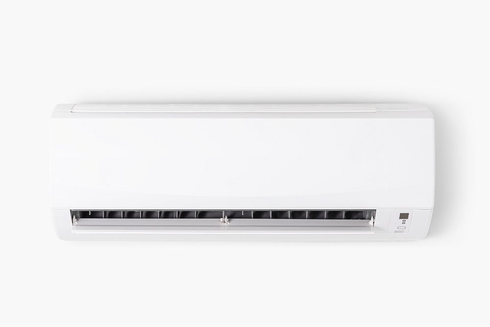 Air conditioner mockup psd in white