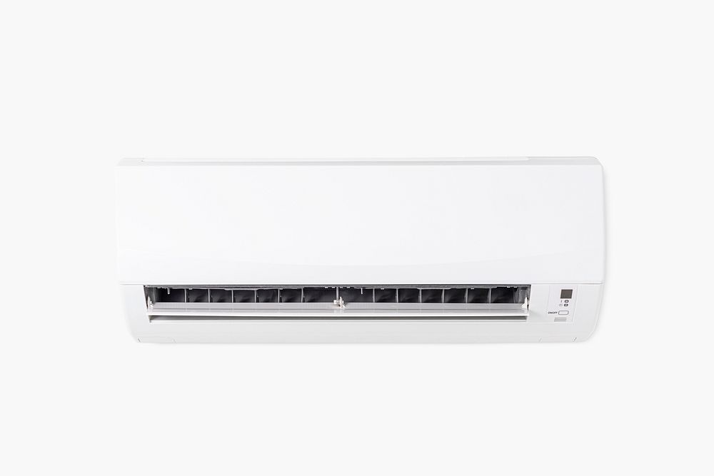 Air conditioner mockup psd in white