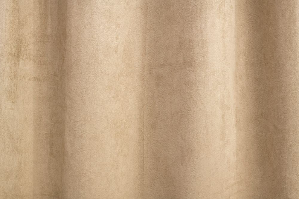 Beige velvet curtain background with design space