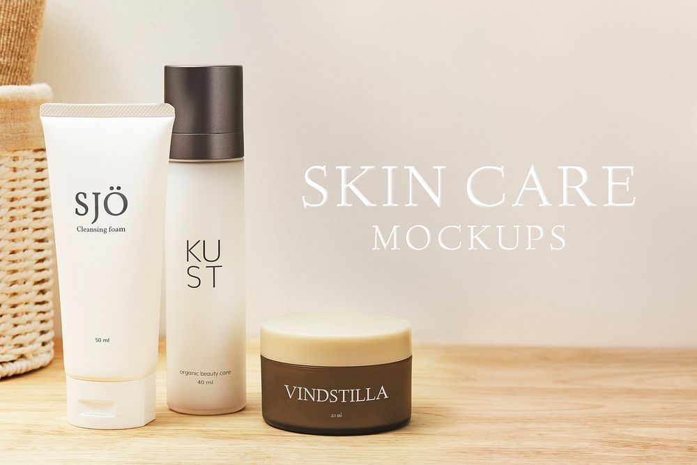Product packaging mockup psd for beauty and skincare 