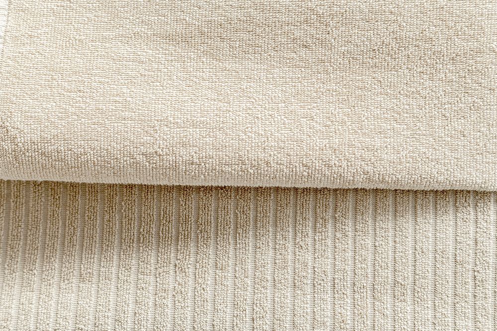 Textured natural cotton towels