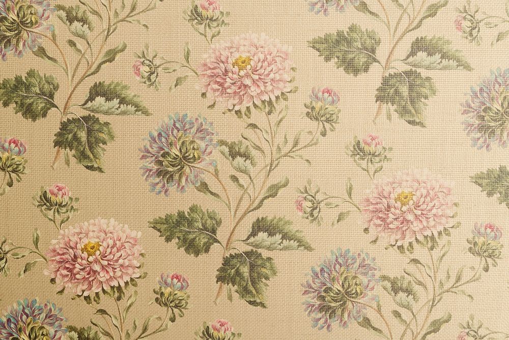 Floral wallpaper mockup psd