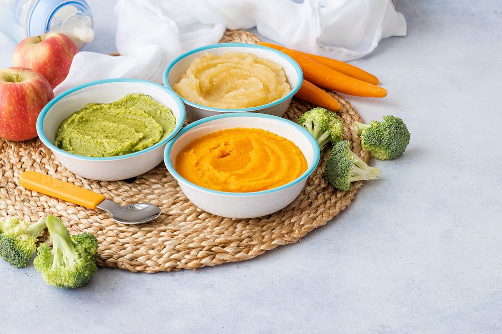 Healthy baby food puree healthy recipe in many flavors
