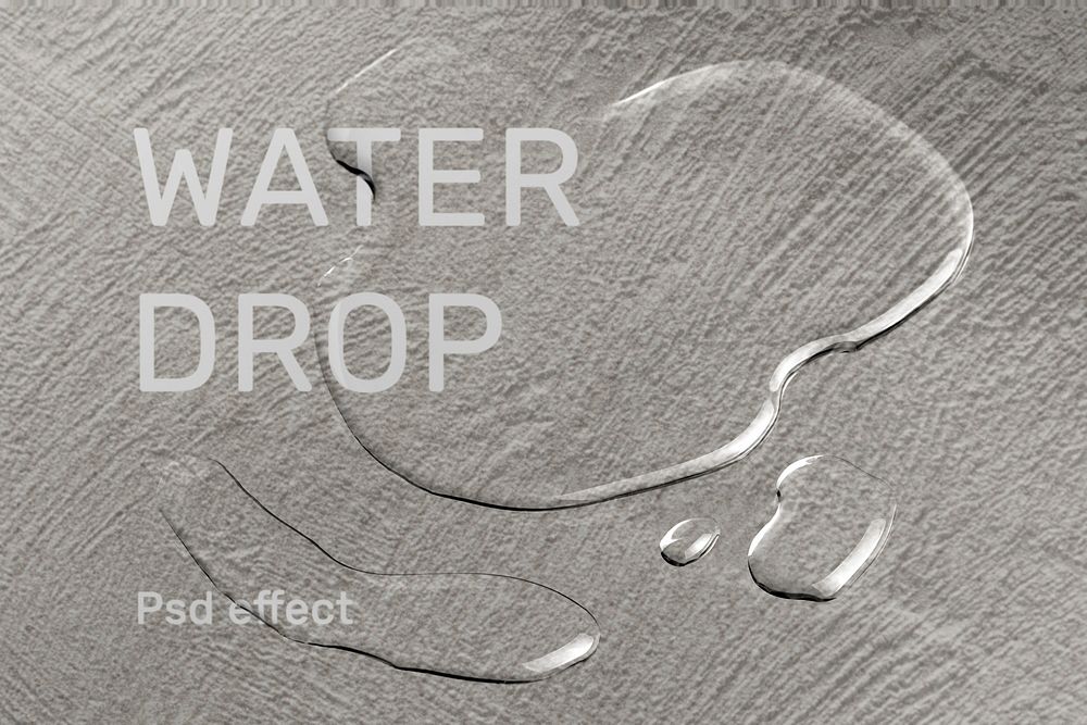 Water drop texture psd effect, easy overlay add-on