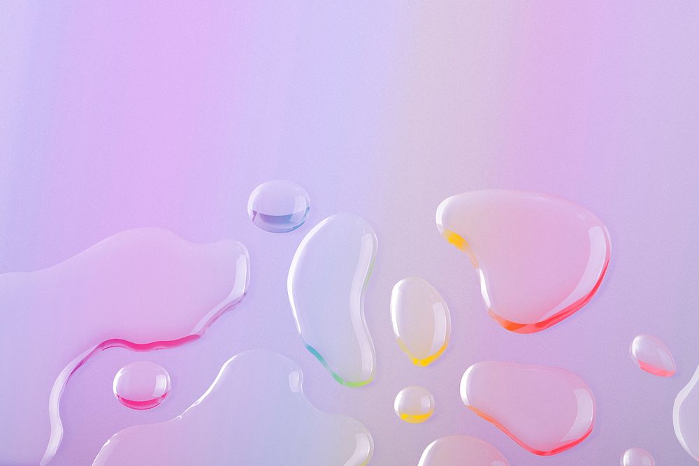 Aesthetic background, water drop texture, colorful gradient wallpaper