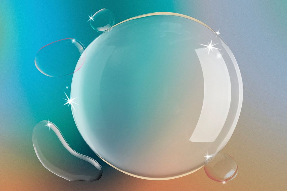 Water bubble round shape psd clipart