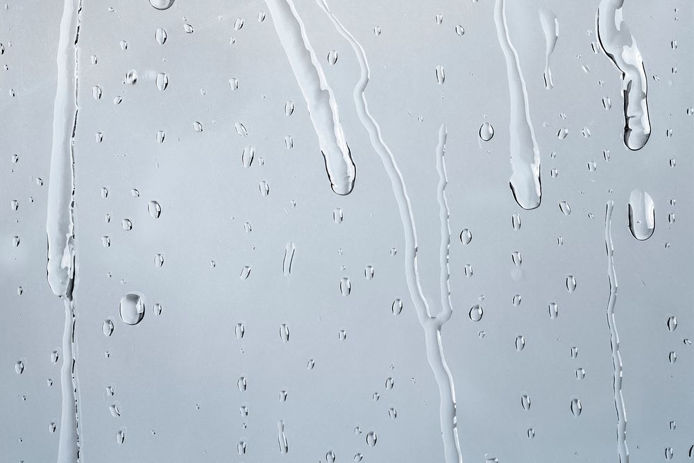 Rainy window background, water drop overlay effect psd add-on