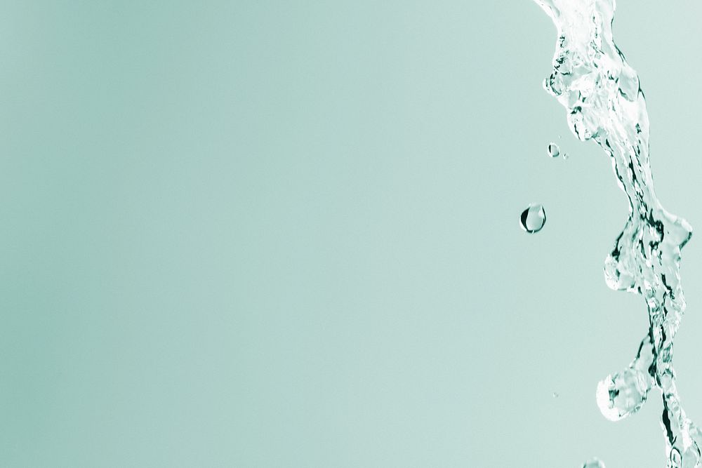 Splashing water texture background, green design