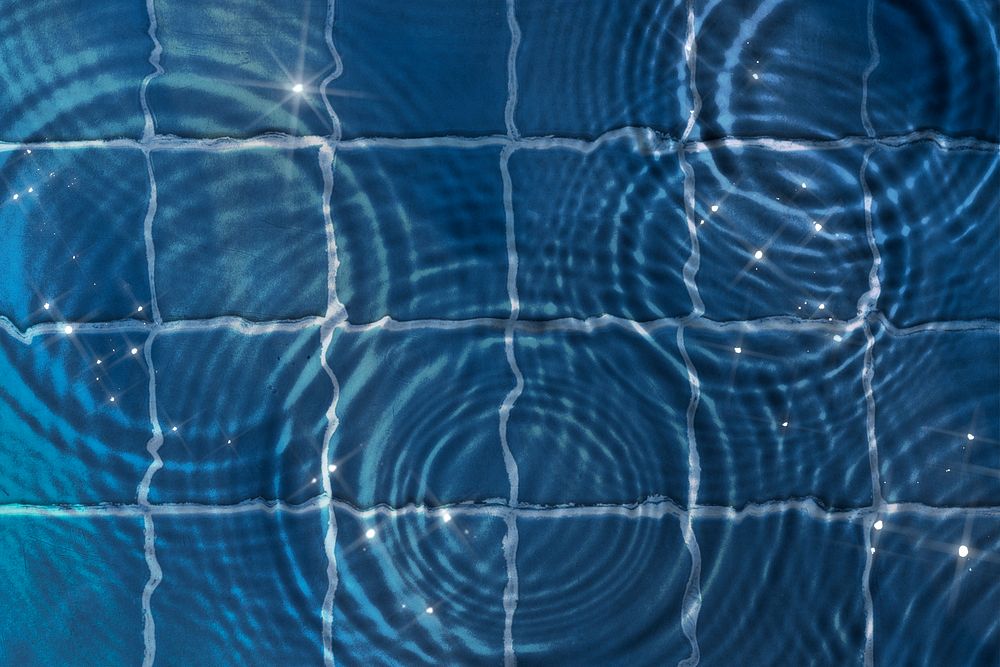 Water ripple texture background, blue tiles