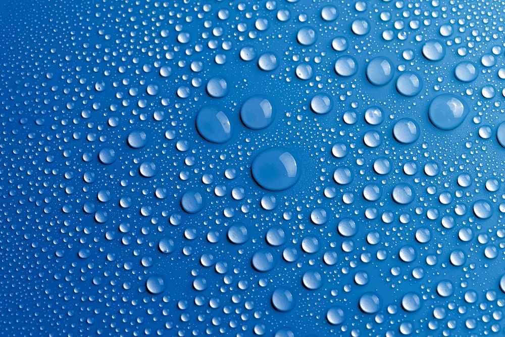 Water drop texture background, blue wallpaper vector 