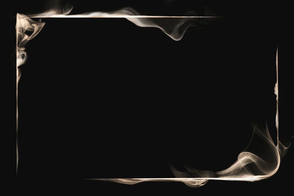 Frame smoke textured background psd, black abstract design