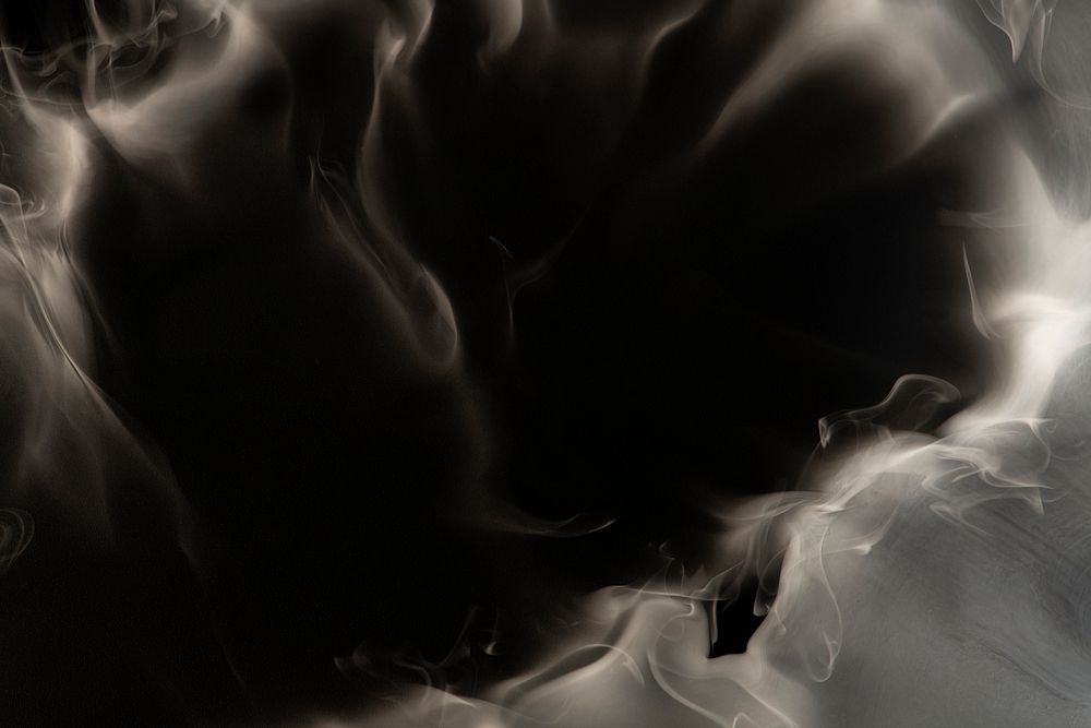 Frame abstract smoke background, black texture design