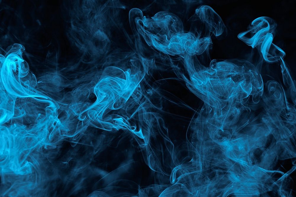 Blue smoke wallpaper psd, texture effect 