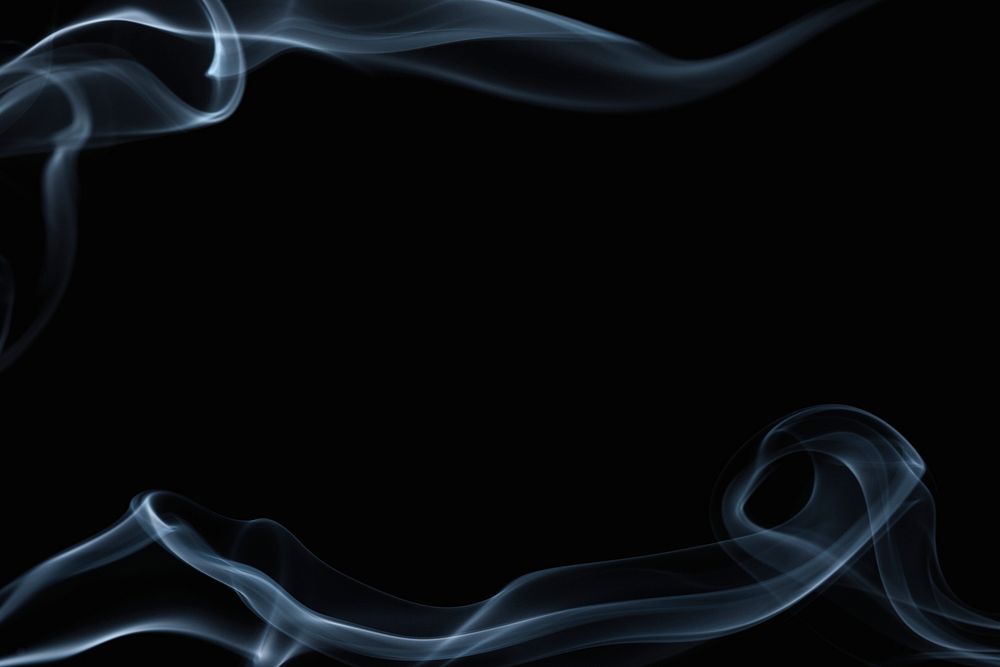Abstract smoke background psd, black texture border cinematic design