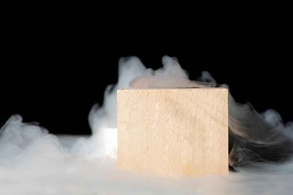 Product backdrop, cinematic smoke realistic design