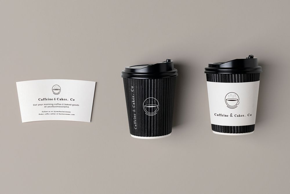 Coffee cup sleeve mockup psd, product branding design