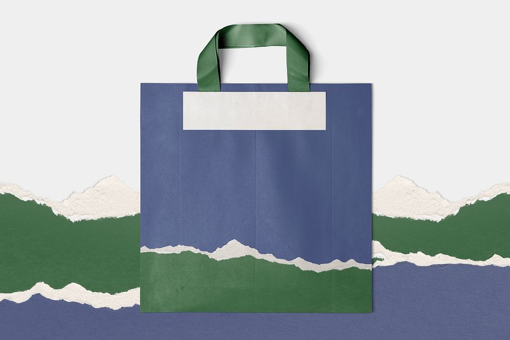 Abstract shopping bag, sustainable packaging design