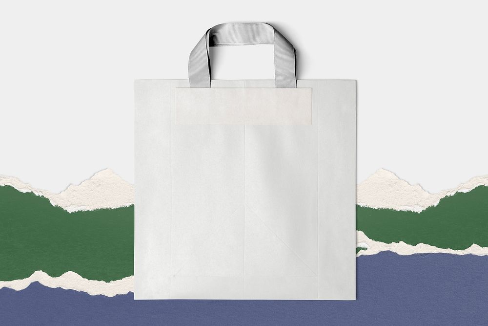 Abstract shopping bag, sustainable packaging design