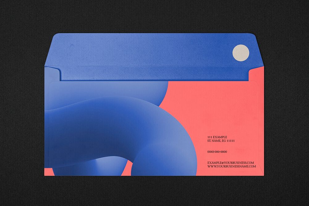 Envelope mockup,  aesthetic corporate identity stationery psd