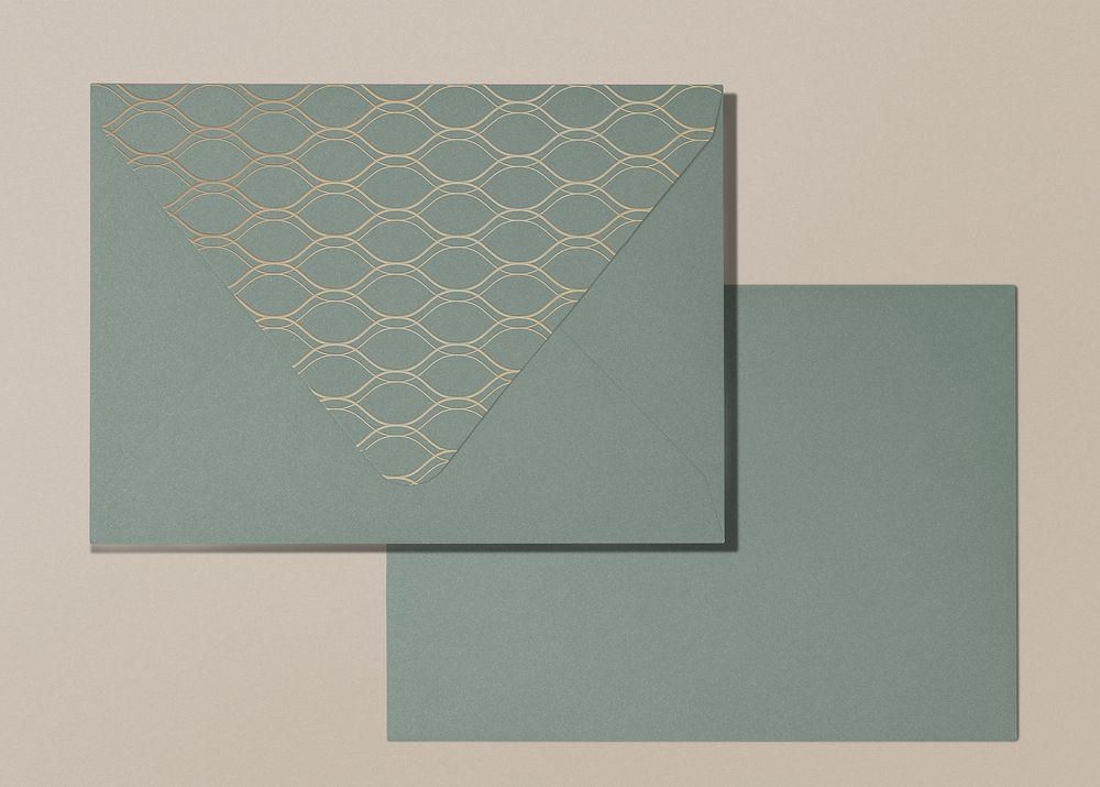 Aesthetic green envelope, corporate identity design