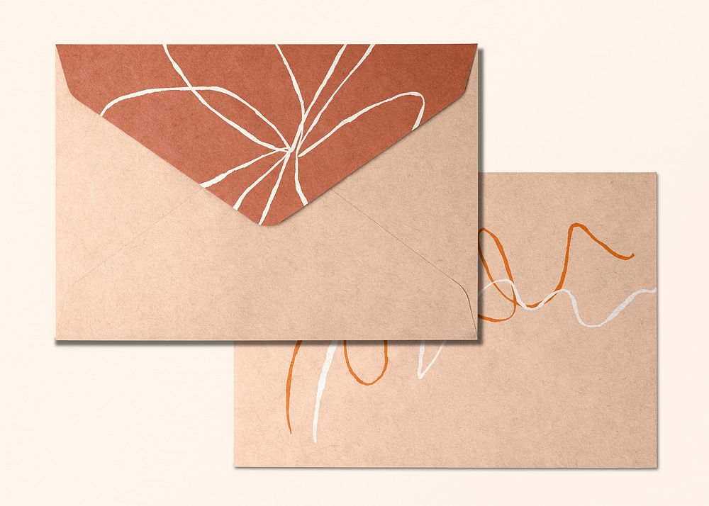 Aesthetic envelope mockup, business branding stationery psd