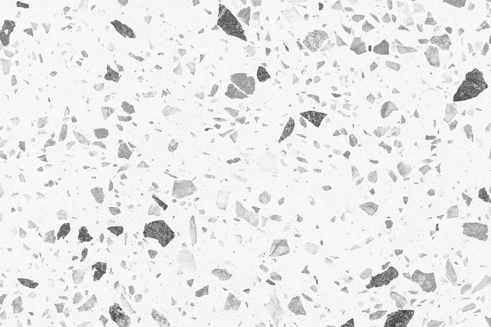 White background, terrazzo texture design