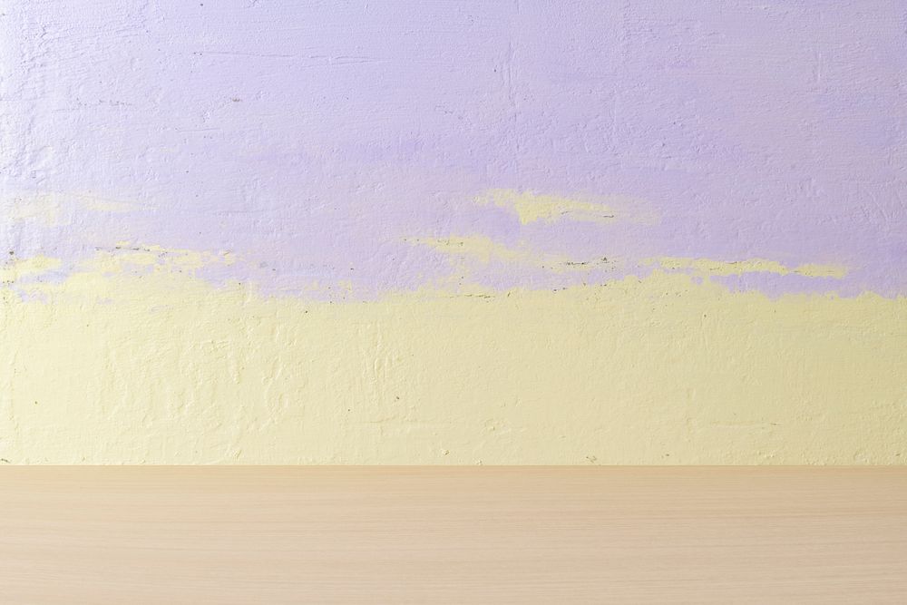 Aesthetic texture background, purple and yellow wall design