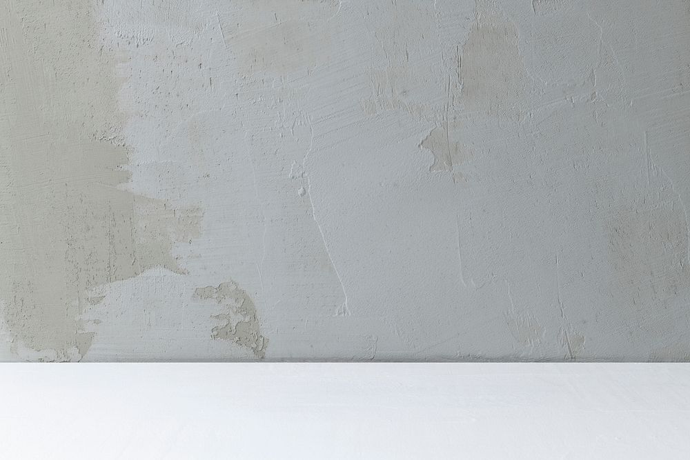 Wall mockup, product backdrop psd on a gray wall